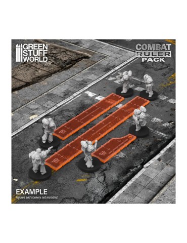 Pack Reglas Wargames 3-6-9 Naranja Fluor