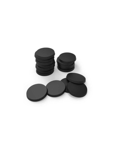 Peanas de Plástico - Redondas 28,5mm NEGRO