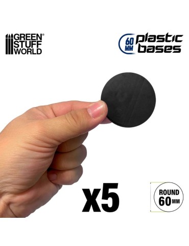 Peanas de Plástico - Redondas 60 mm NEGRO