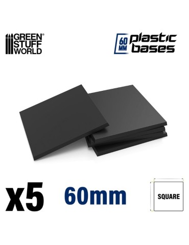 Peanas de plastico negras - cuadradas 60 mm