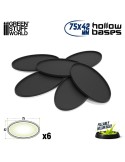 Peanas de plástico con HUECO - Ovaladas 75x42mm