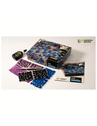 Alien Grass Tuft Starter Box - Kit de Césped Estático para Escenografía y Miniaturas