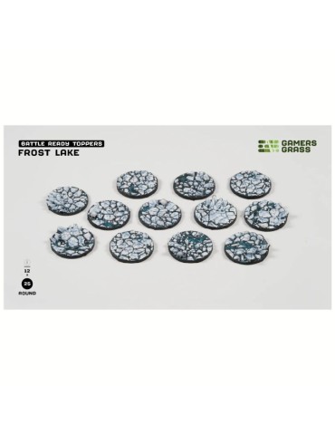 Frost Lake - Round 25mm (x12) | Peanas Escénicas Heladas para Miniaturas