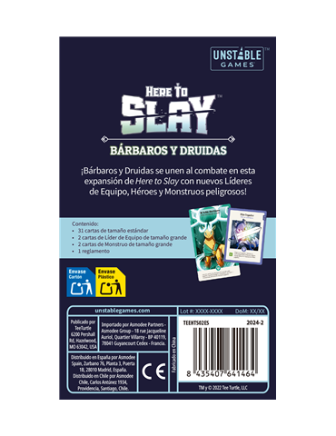 HERE TO SLAY: BÁRBAROS Y DRUIDAS