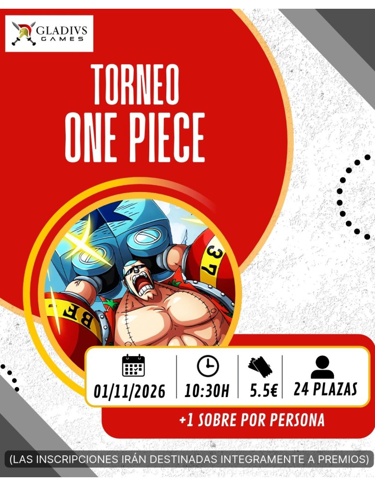 Entrada Torneo One Piece 1/11/2026