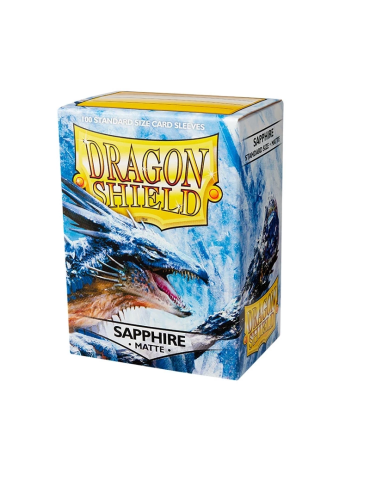 Fundas Standard Sapphire Matte Color Azul (100 fundas) Dragon Shield.